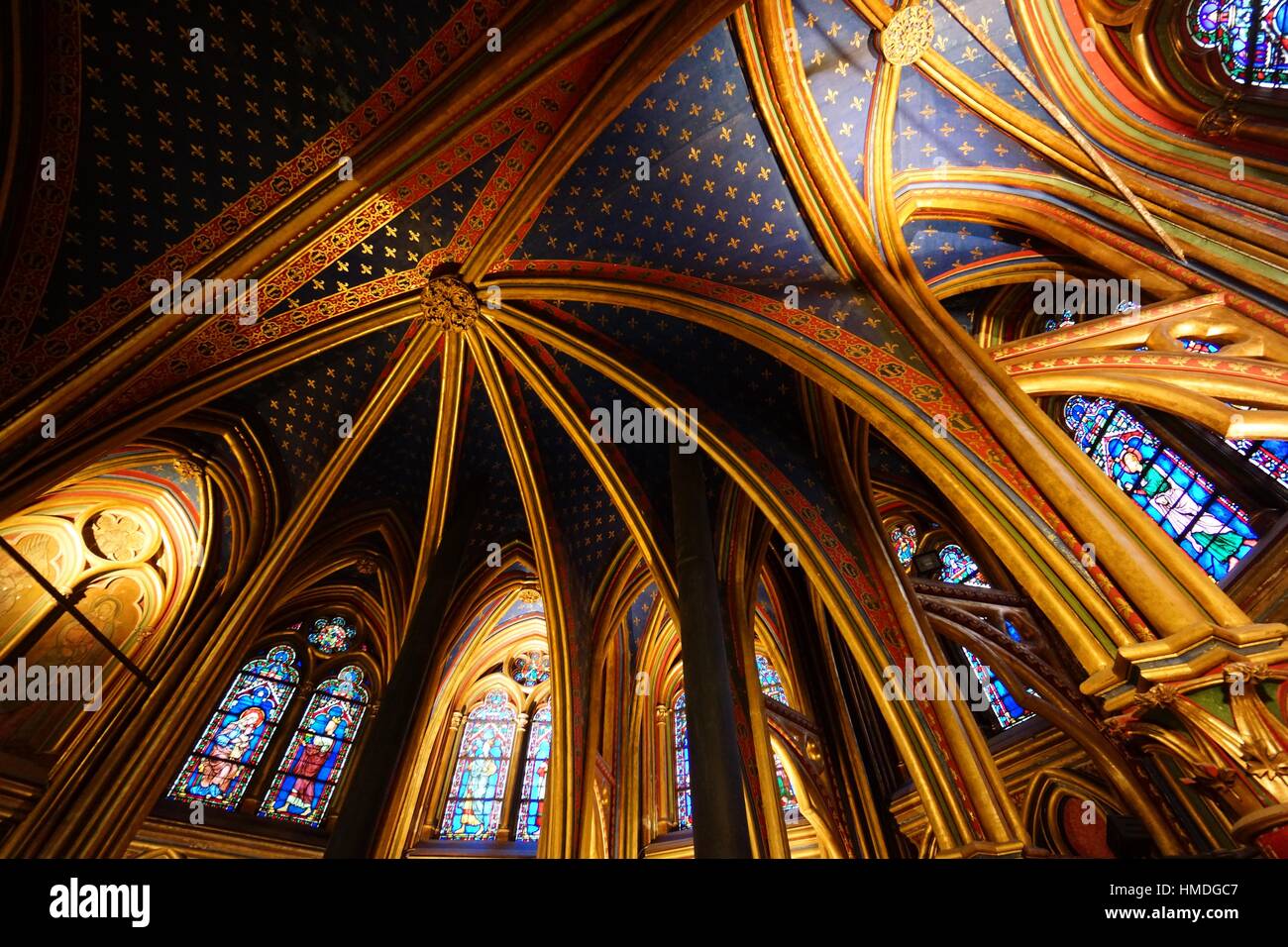 Sainte Chapelle (Heilige Kapelle). Paris. Frankreich Stockfotografie