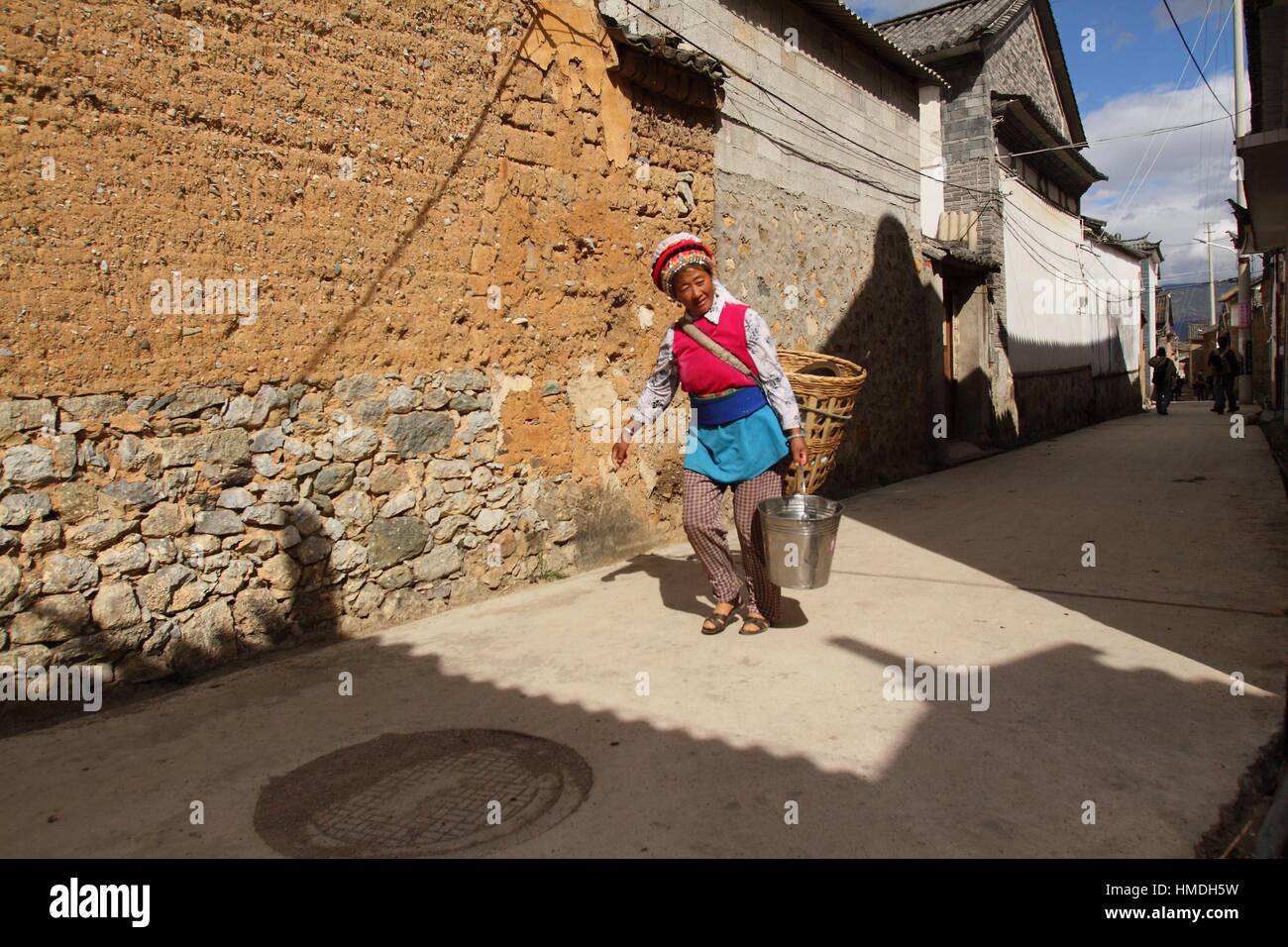 Architektonische Besonderheit über Bai Minderheit, Dali, Yunnan Provinz, China Stockfoto
