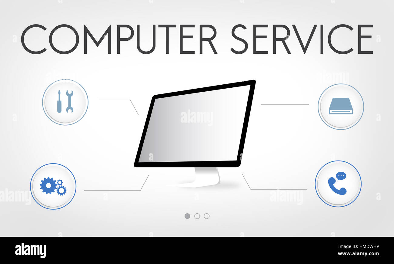 Computer Service Verbindung Hilfe Support-Konzept Stockfoto
