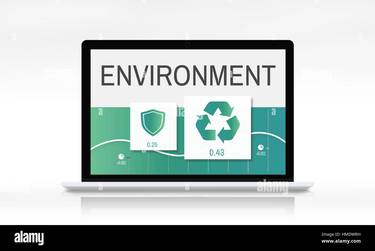 Öko-Umwelt-Symbol-Konzept zu recyceln Stockfoto