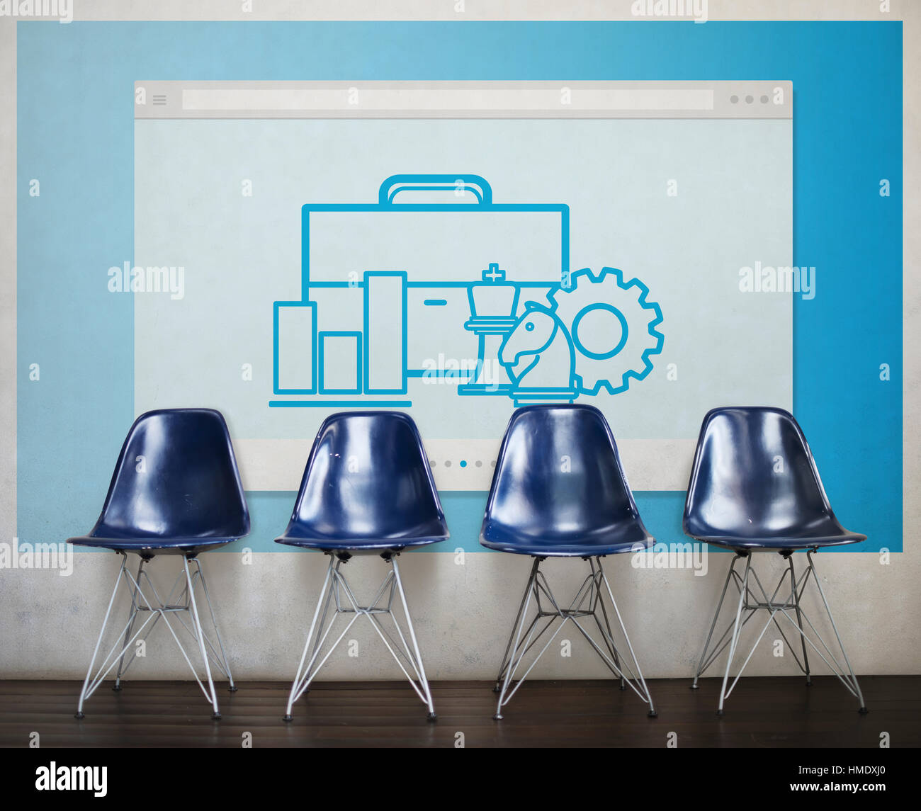 Strategie-Ritter Diagrammsymbol Konzept Stockfoto