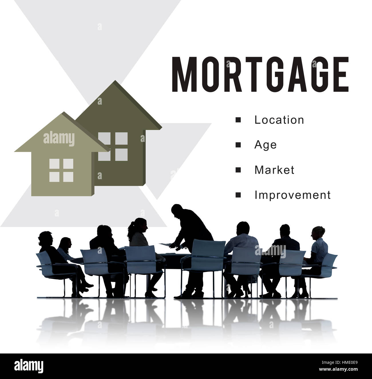 Immobilien-Hypotheken-Darlehen-Konzept Stockfoto