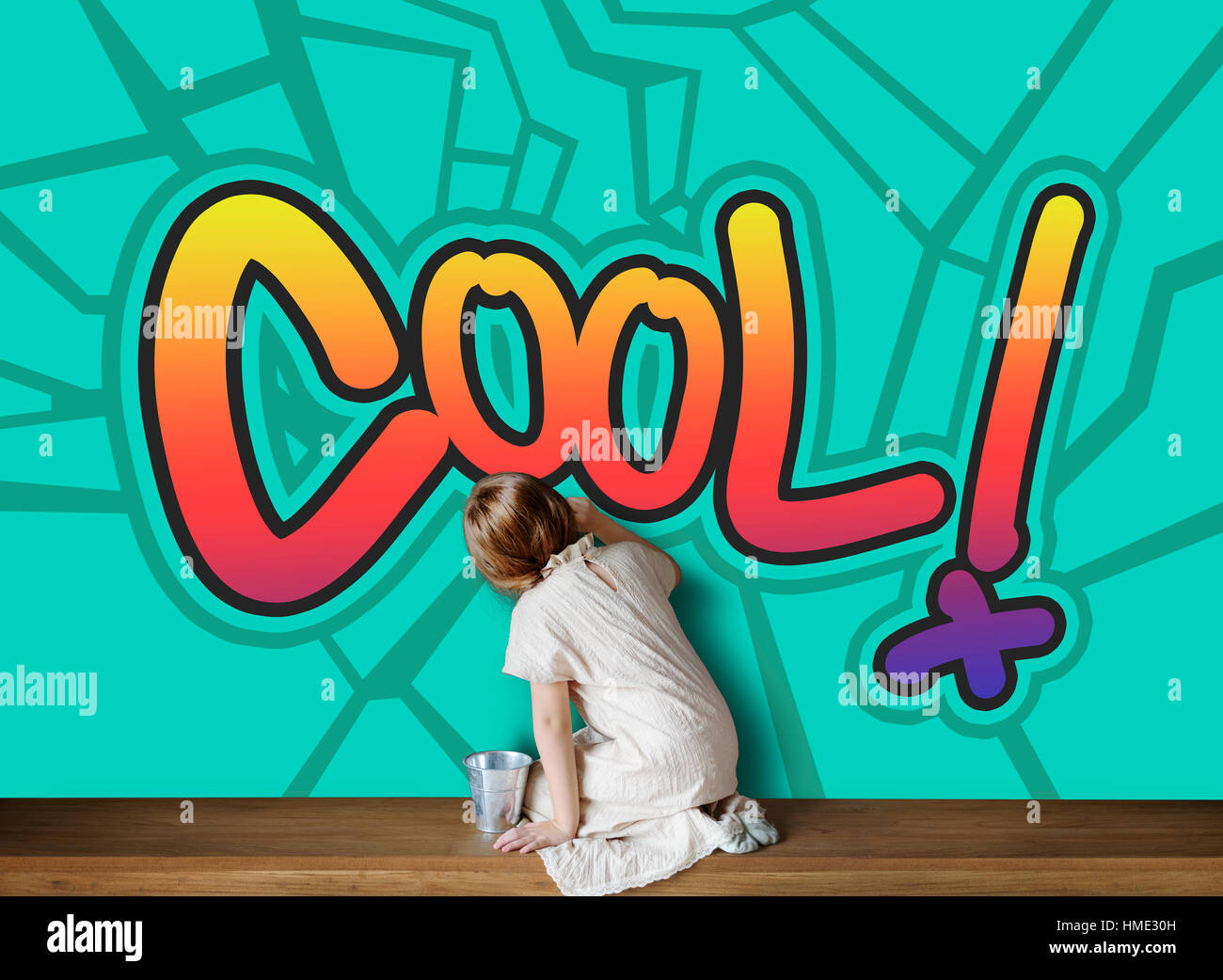 Coole Chill Chic kreative Mode frische Trends Konzept Stockfoto