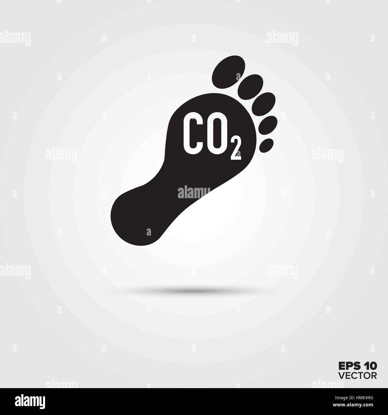 Carbon Footprint Vektor Icon. Umweltschäden und globale Erwärmung Symbol. Stock Vektor