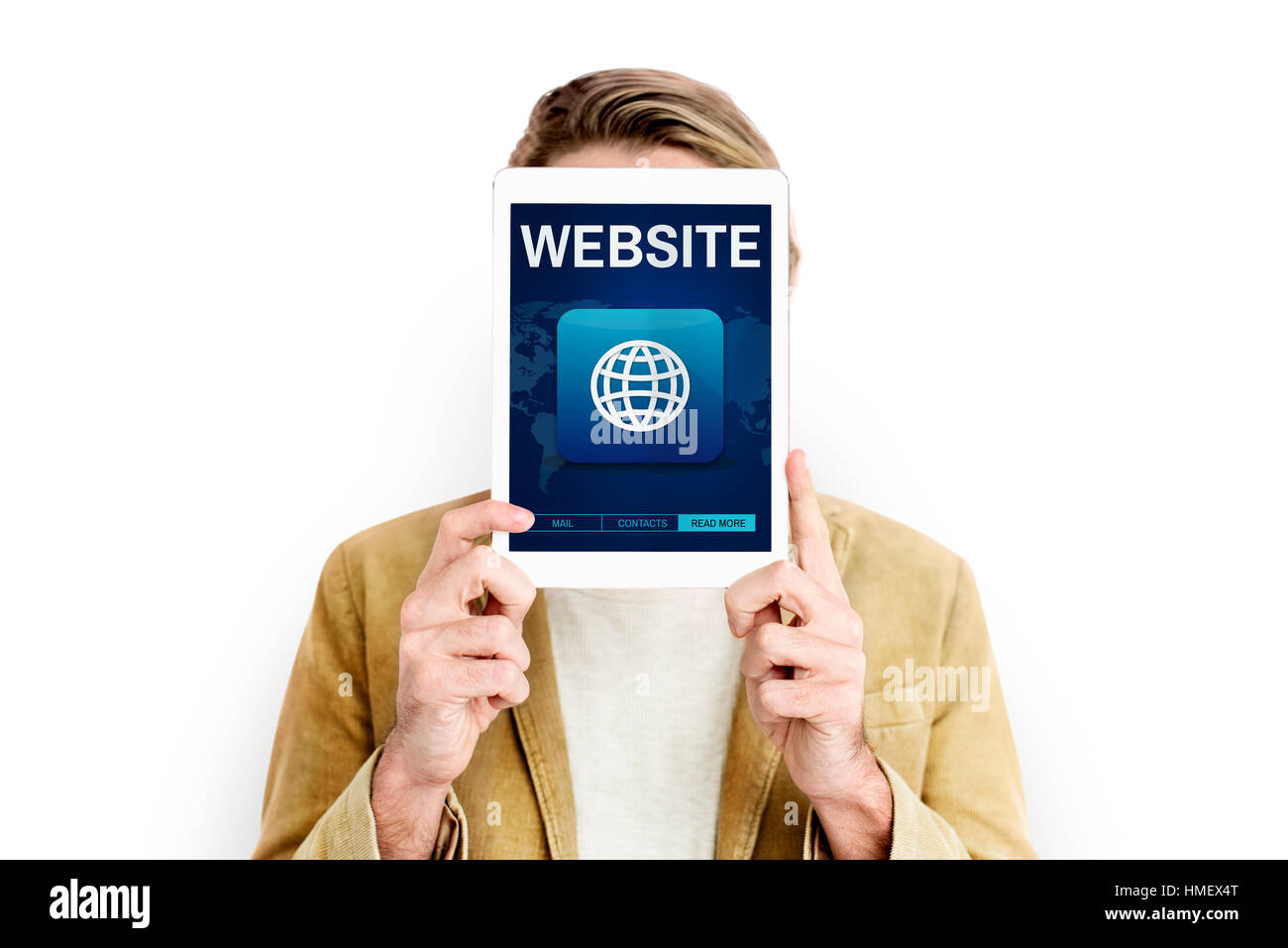 Website-Internet-Kommunikations-Verbindung-Konzept Stockfoto