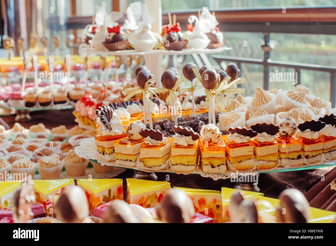 Bei einem Luxus-Event Catering Stockfoto