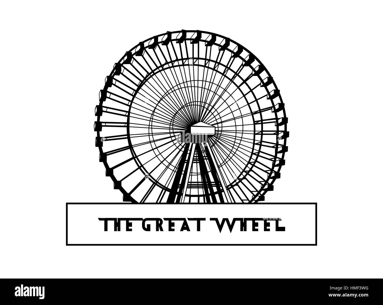 Vector Silhouette eine Vintage Vergnügungspark-Attraktion Stock Vektor Vector Silhouette eine Vintage Vergnügungspark-Attraktion Stock Vektor