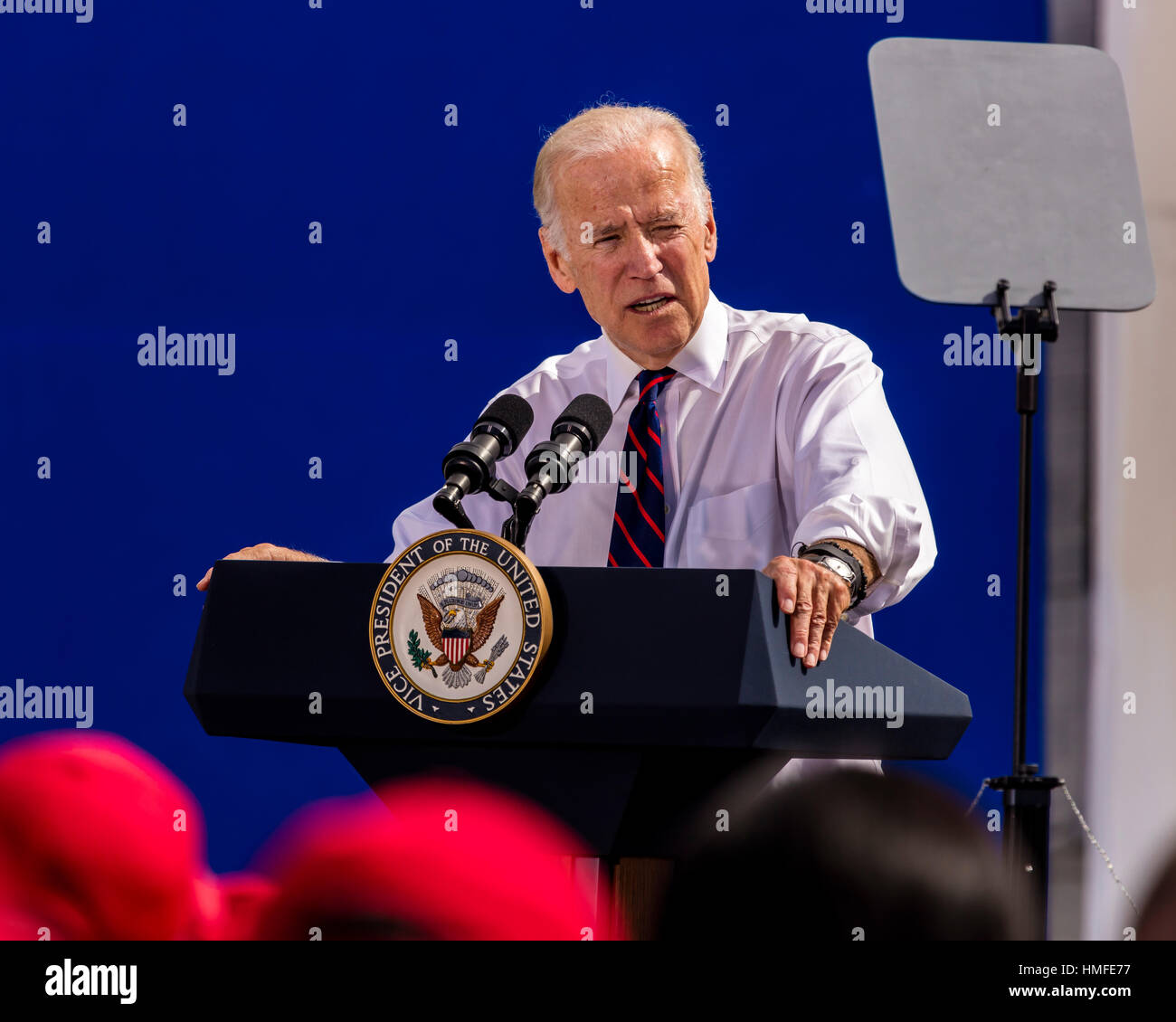 13. Oktober 2016: Vize-Präsident Joe Biden Kampagnen für Nevada demokratische US-Senat Kandidaten Catherine Cortez Masto und Präsidentschaftskandidatin Hillary Clinton bei der kulinarischen Union, Las Vegas, NV Stockfoto