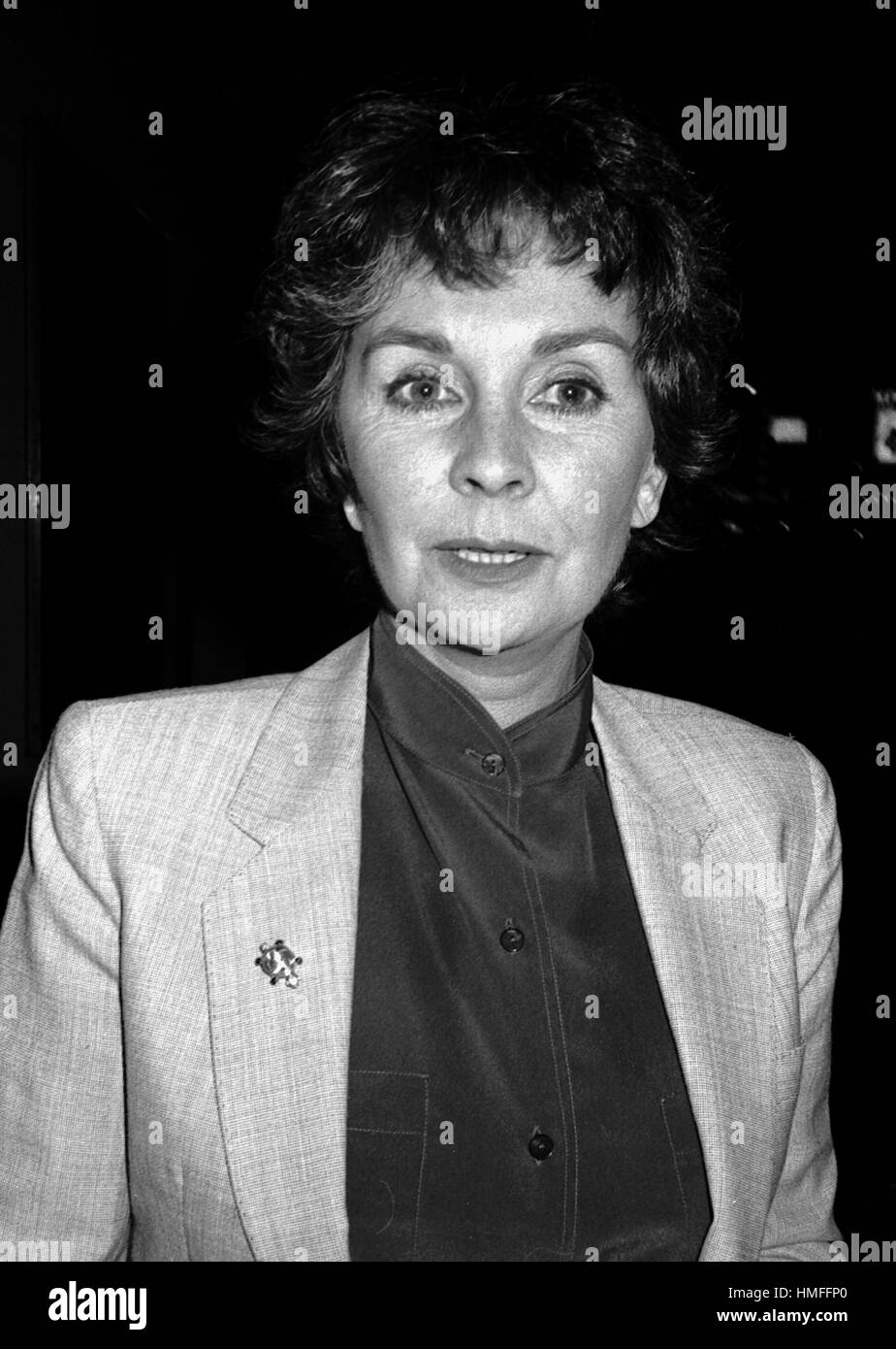 Jean Simmons eine Aufführung von BARNUM im St. James Theatre in New York City in New York City. 4. Januar 1981 Stockfoto