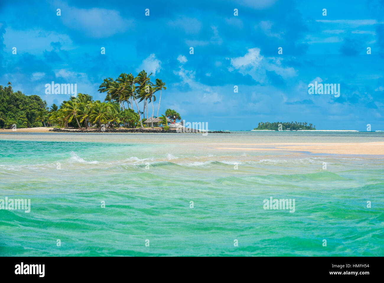 Schöne kleine Insel in der Lagune des Wallis, Wallis und Futuna, Pacific Stockfoto