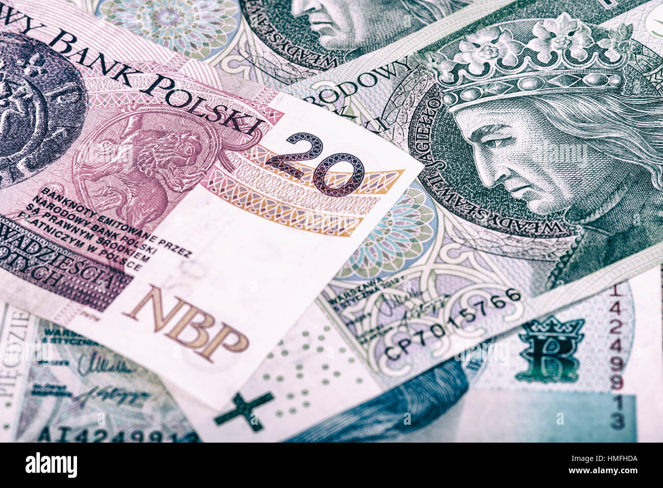 Polnischer zloty Stockfoto