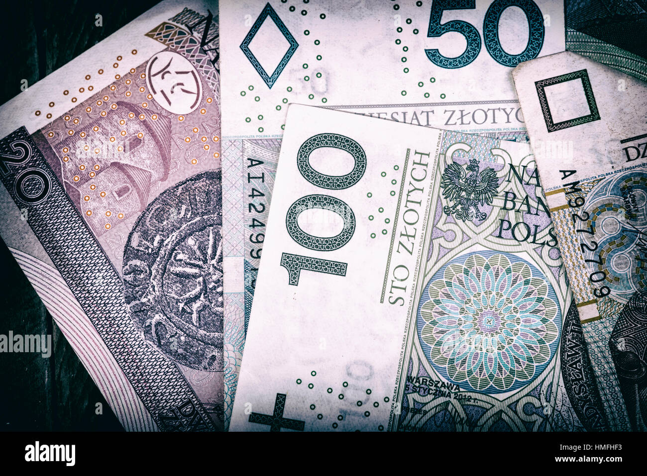 Polnischer zloty Stockfoto