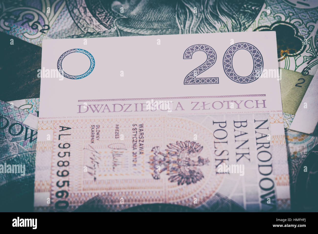 Polnischer zloty Stockfoto