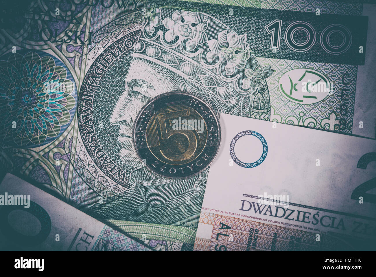 Polnischer zloty Stockfoto