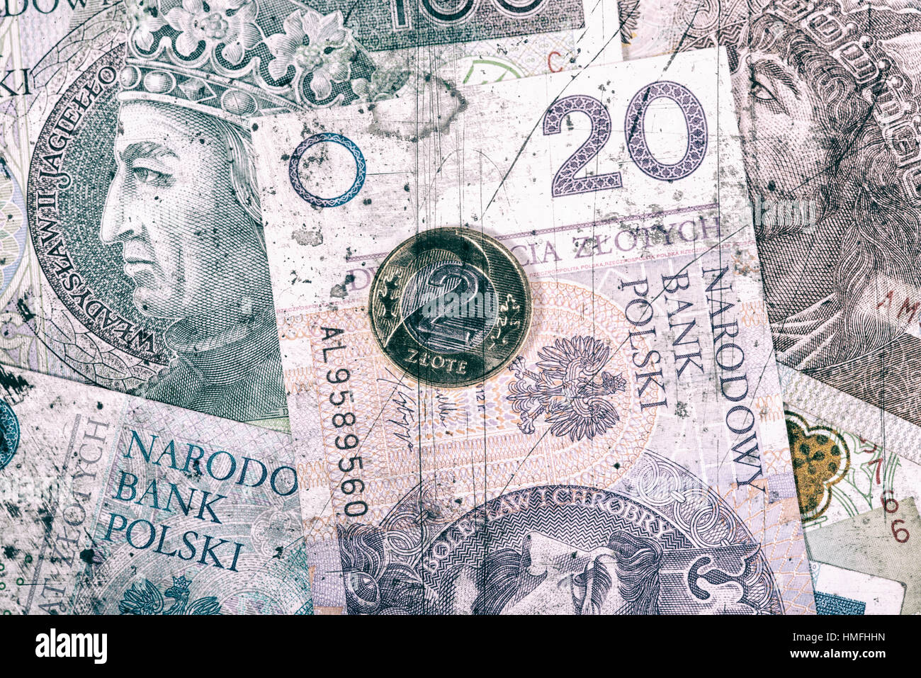 Polnischer zloty Stockfoto