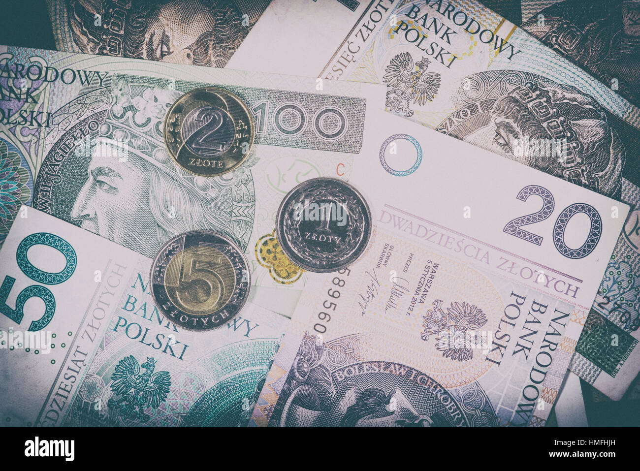 Polnischer zloty Stockfoto