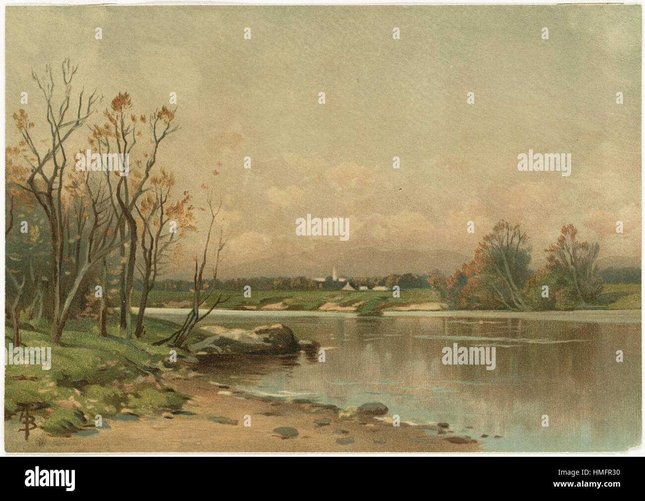 Louis Prang - Spätherbst, Saco River Stockfoto