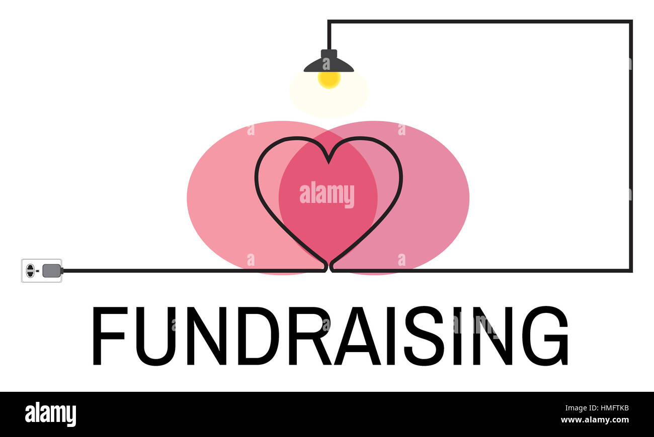 Fundraising Herz Symbol Betreuungskonzept Stockfoto
