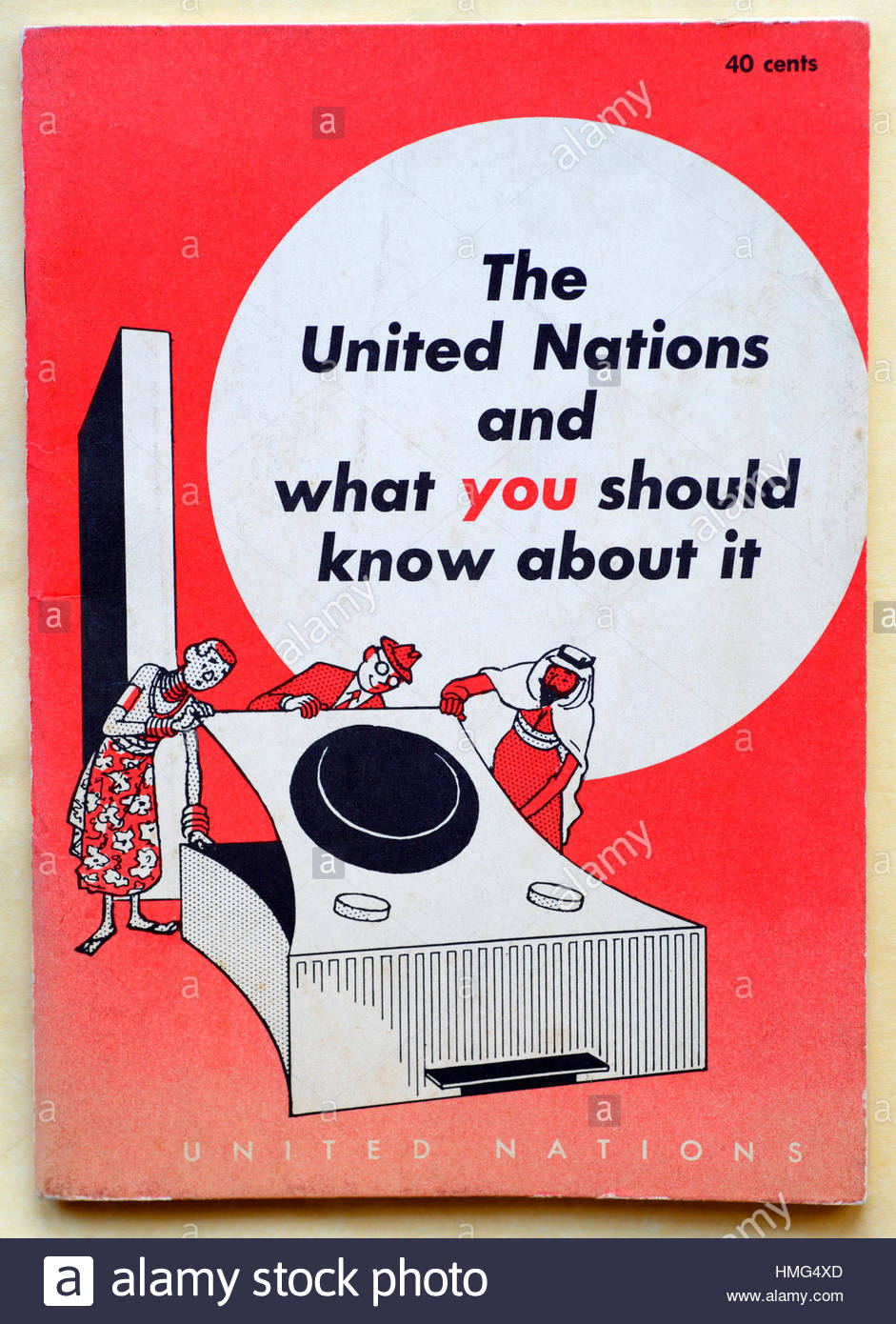 Informationsblatt der Vereinten Nationen aus dem Jahr 1963 Stockfoto