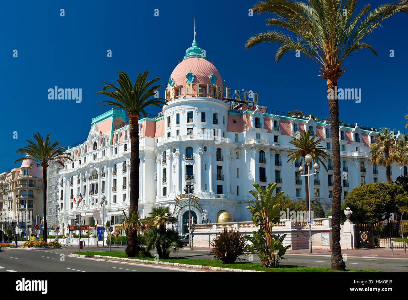 Nizza Hotel Negresco an der Promenade des Anglais Stockfoto