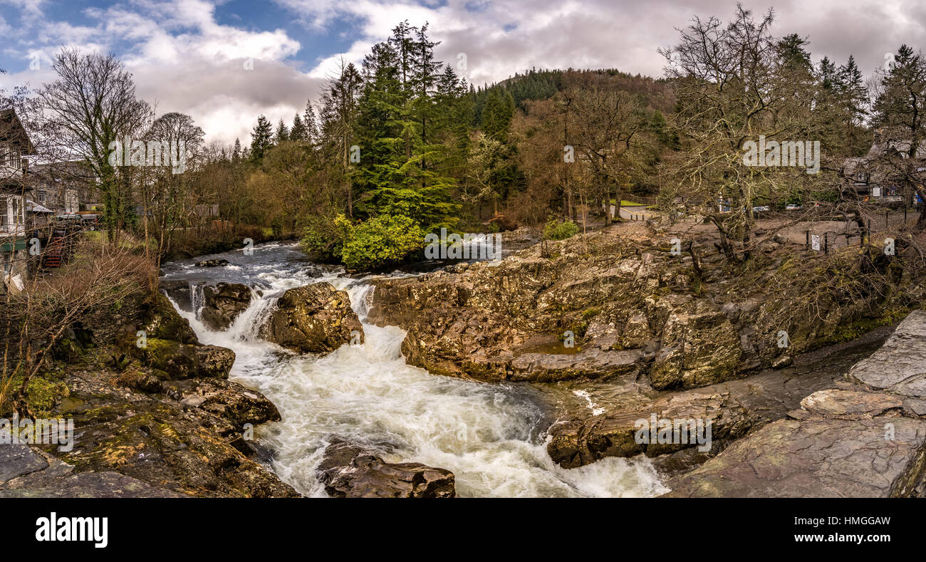 Snowdonia ist eine Region im Nordwesten von Wales rund um die Berge und Gletscher des massiven Snowdonia National Park konzentriert Stockfoto