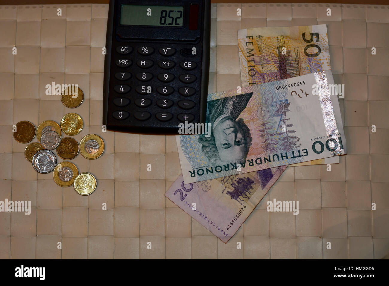 Schwedische Krone Geldwechsel auf der polnische zloty Stockfoto