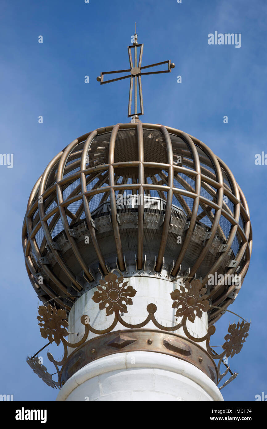 Globus auf Christopher Columbus-Denkmal, La Rabida, in der Nähe von Huelva, Costa De La Luz, Andalusien, Spanien, Europa Stockfoto