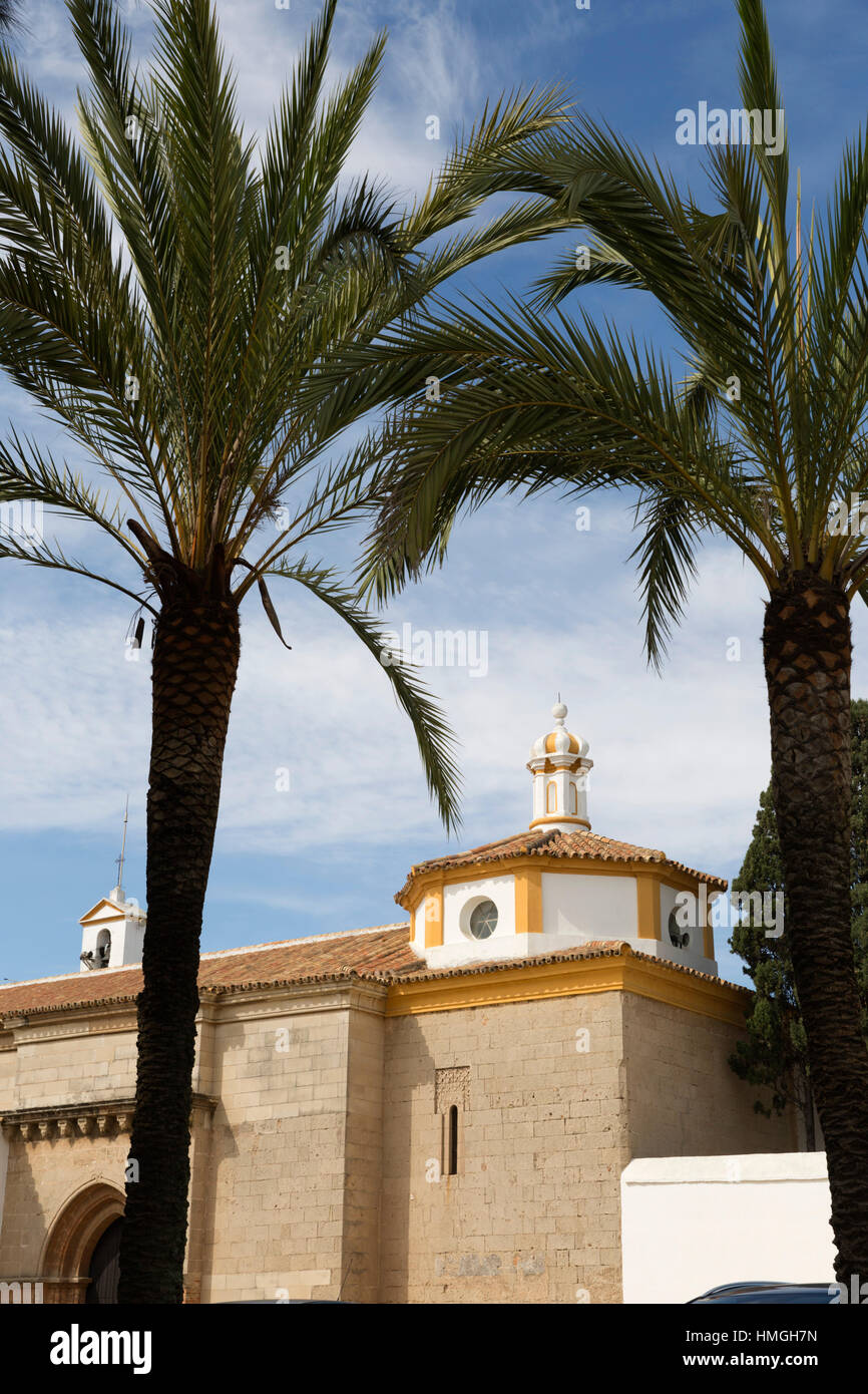 Kloster von La Rabida wo Christopher Columbus vor seiner historischen Reise 1492, La Rabida, in der Nähe von Huelva, Costa De La Luz, Andalusien, Spanien übernachtet Stockfoto