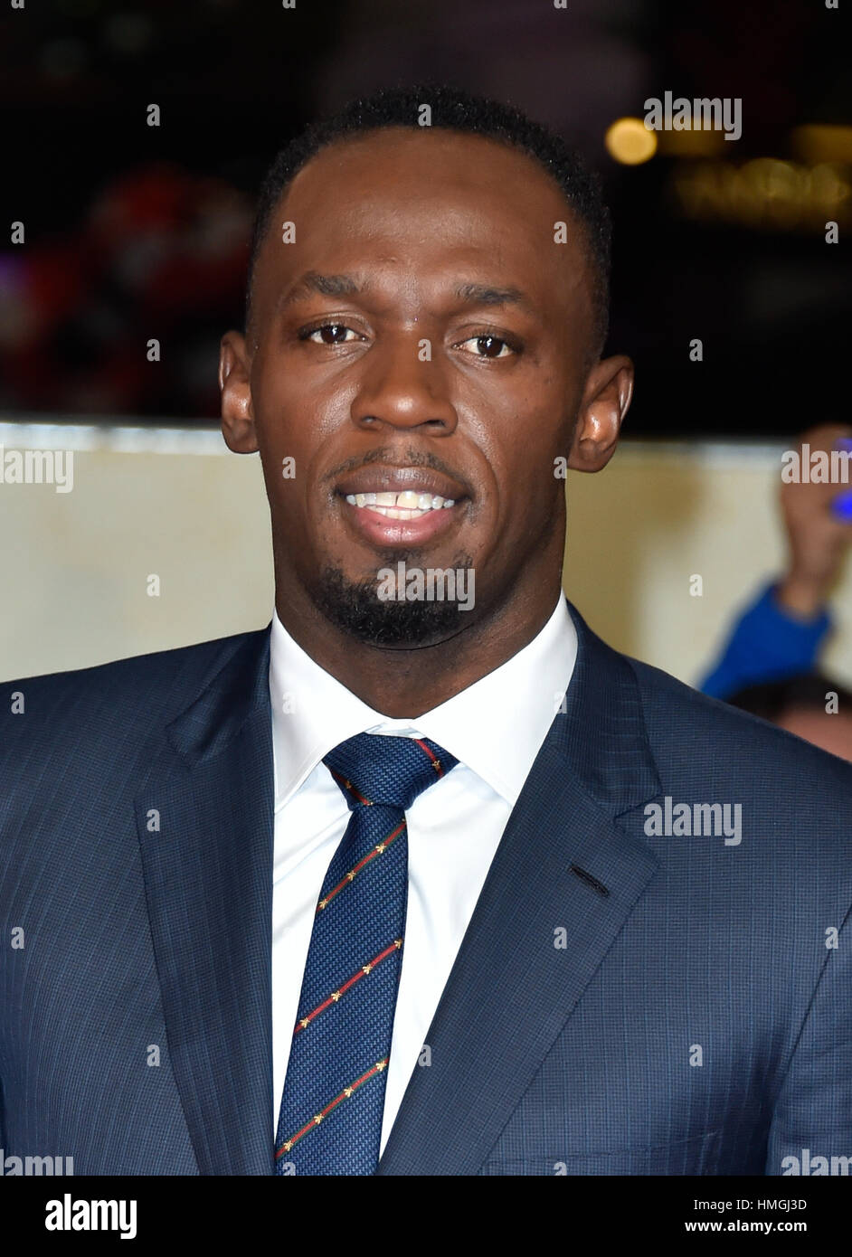Usain Bolt Headshot Stockfoto