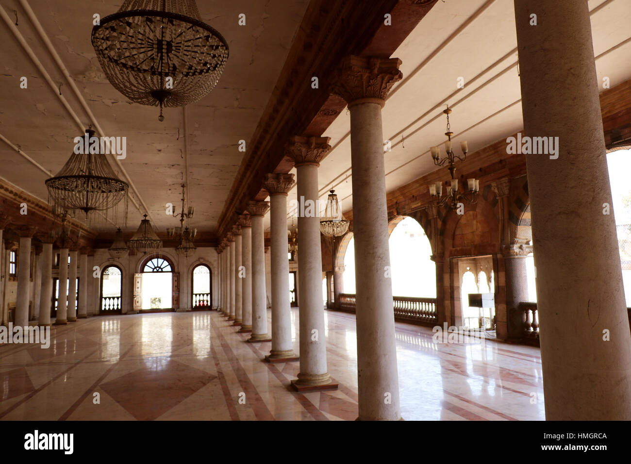 Darbar Saal des historischen königlichen Palast Rajwada, Indore Stockfoto