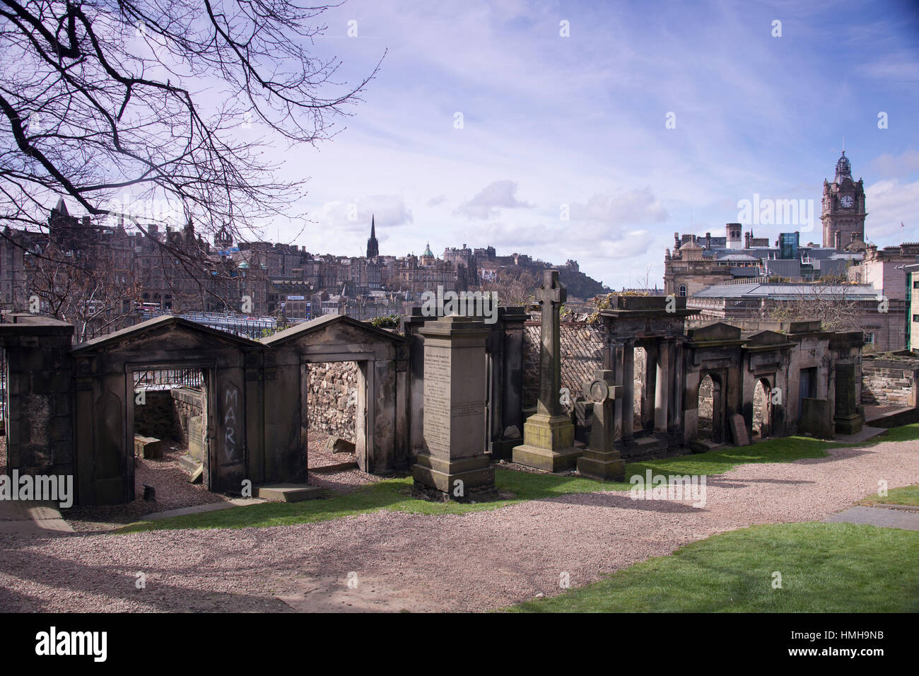 Neuen Calton Friedhof, Edinburgh, Schottland, U. Ich l , Europa Stockfoto