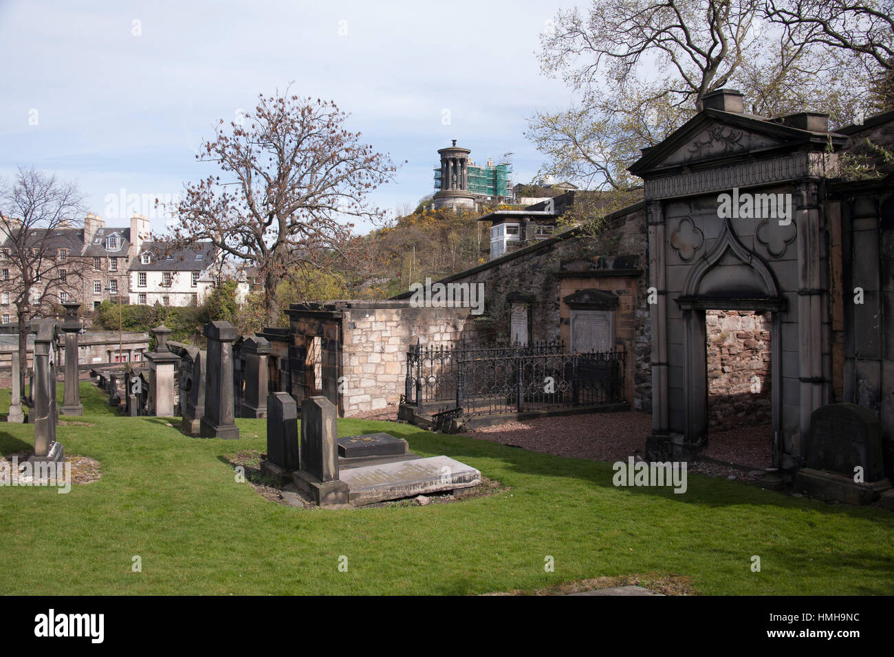 Neuen Calton Friedhof, Edinburgh, Schottland, U. Ich l , Europa Stockfoto