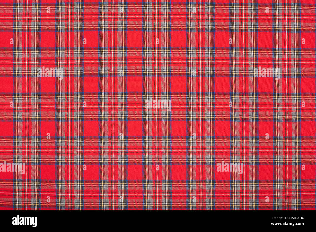 Rote Tartan, schottische Stoff Textilhintergrund Stockfoto
