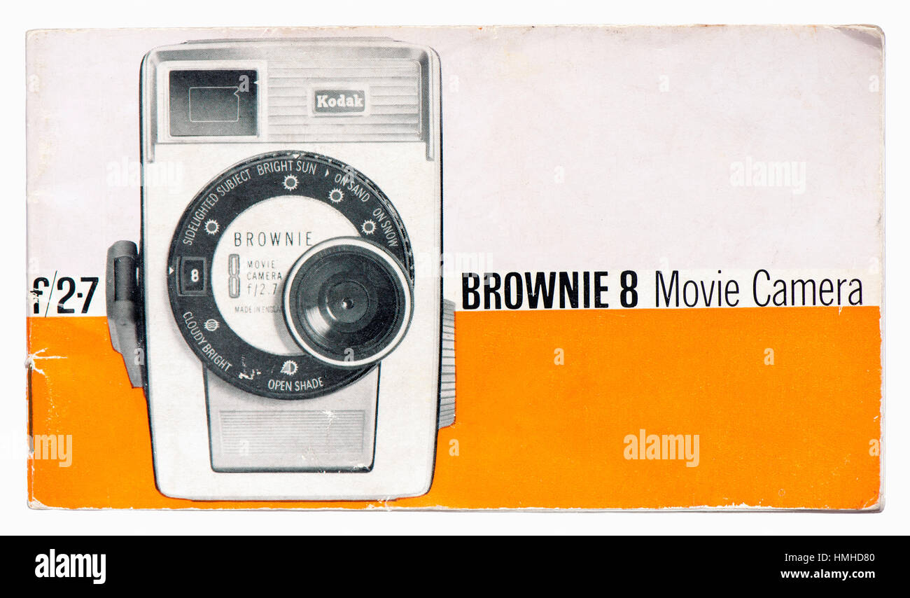 Kodak Brownie 8 Kamera Filmführer Stockfoto