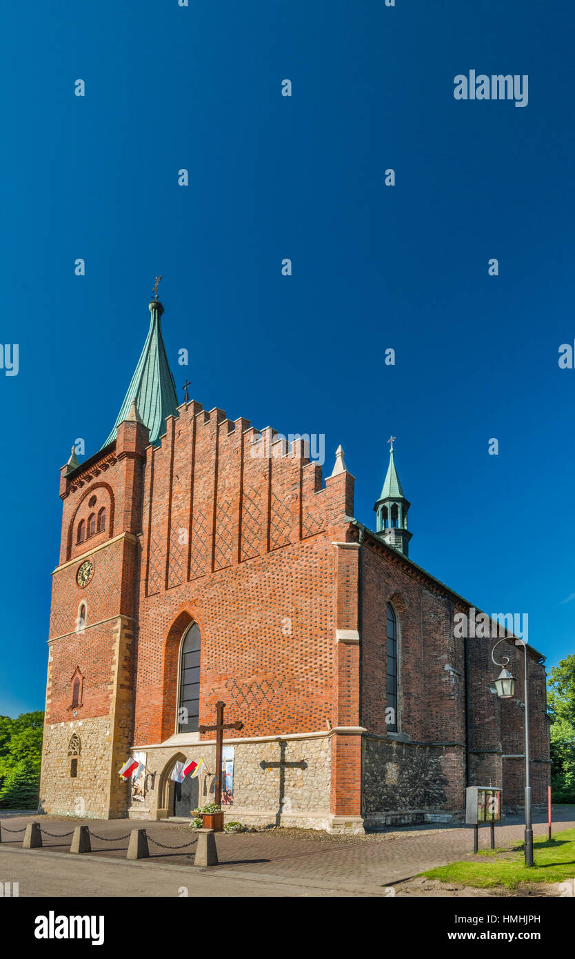 SS-Adalbert und George Church, 14. Jahrhundert, Gotik, römisch-katholisch, in Zator, Kleinpolen, Polen Stockfoto