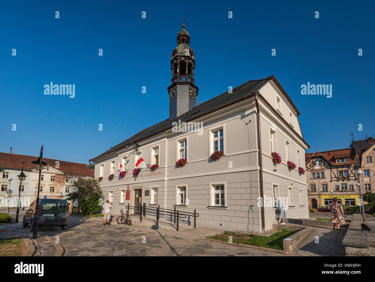 Ratusz (Rathaus) in Wlen, Niederschlesien, Polen Stockfoto