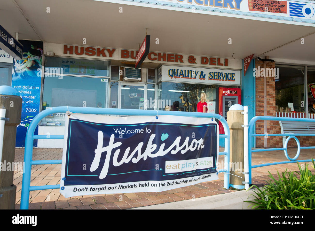 Huskisson, Dorf an der südlichen Küste von New South Wales, Jervis Bay, Australien Stockfoto