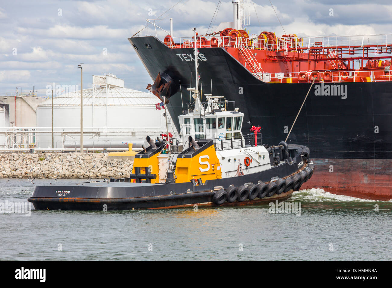 Schlepper in Tampa Bay Florida Stockfoto