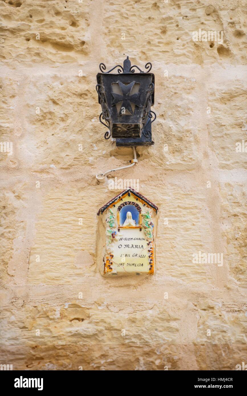 Malta. Die Stille Stadt Mdina Mesquita Quadrat. Stockfoto