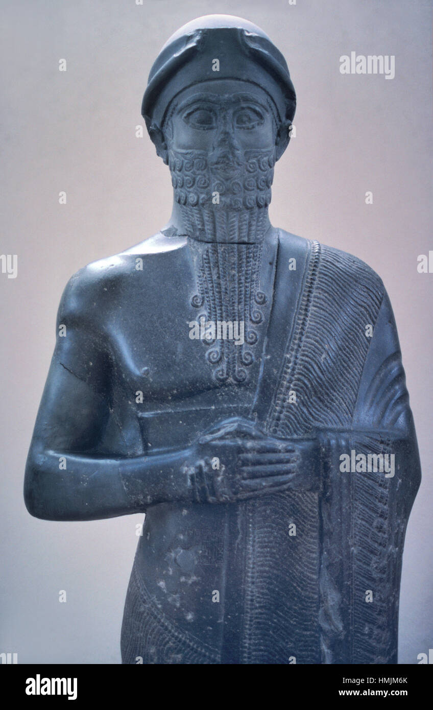 Basalt Statue von PuzurIshtar (c 20502025 v. Chr.), Shakkanakku