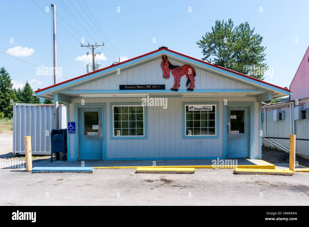U.S. Post Office an hungrige Pferd, Montana, USA Stockfoto