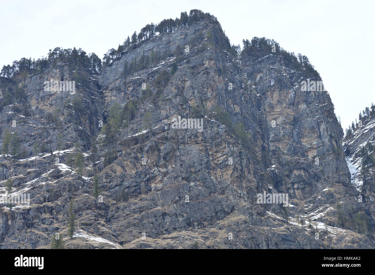 DIE BERGE STEIGEN Stockfoto