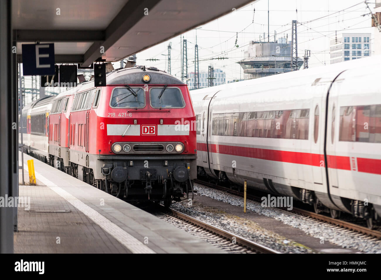 Eisenbahnen, München, Deutschland Stockfoto