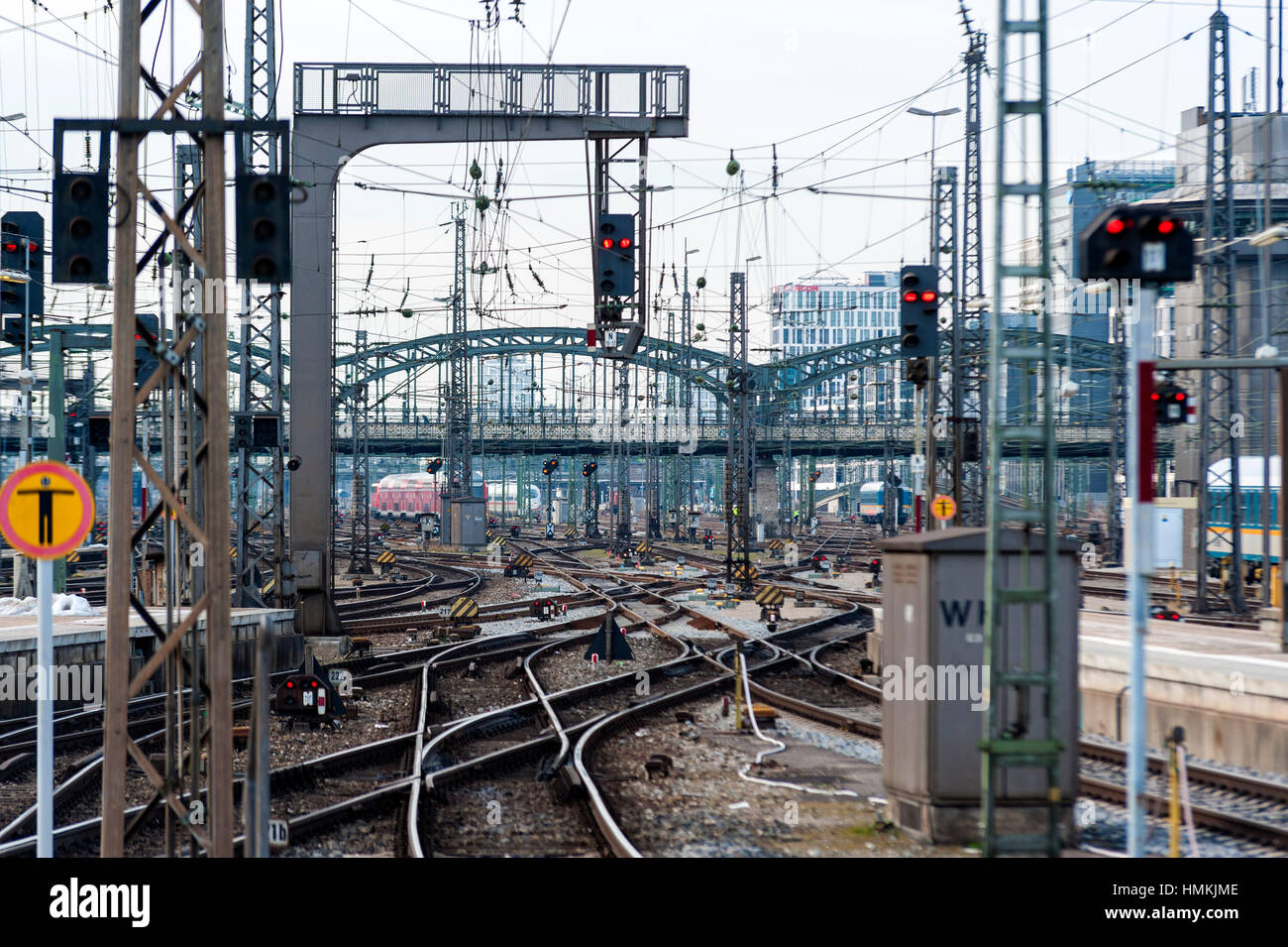 Eisenbahn-Landschaft-München, Deutschland Stockfoto