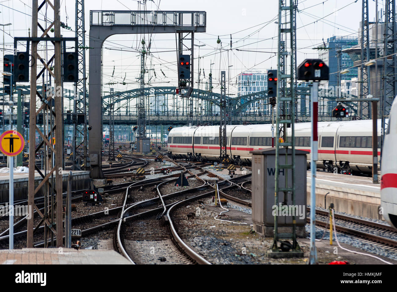 Eisenbahn-Landschaft-München, Deutschland Stockfoto