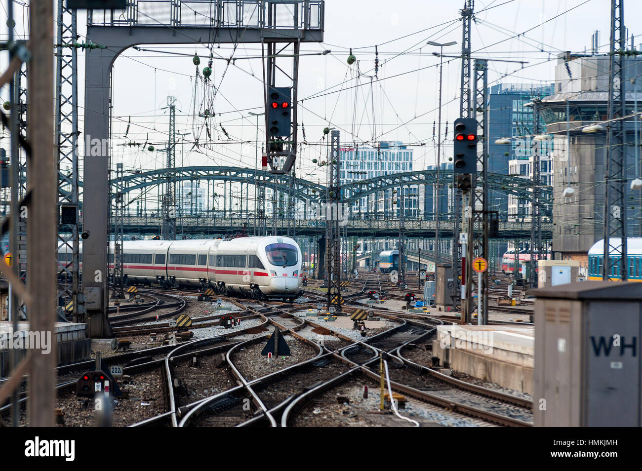 Eisenbahn-Landschaft-München, Deutschland Stockfoto