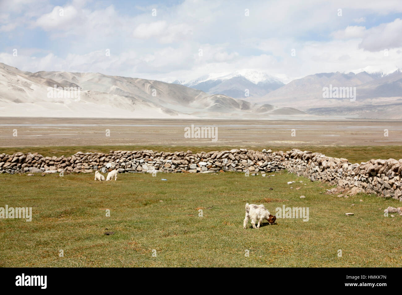 White Sands, Berge und Bulung-Kul-See Stockfoto