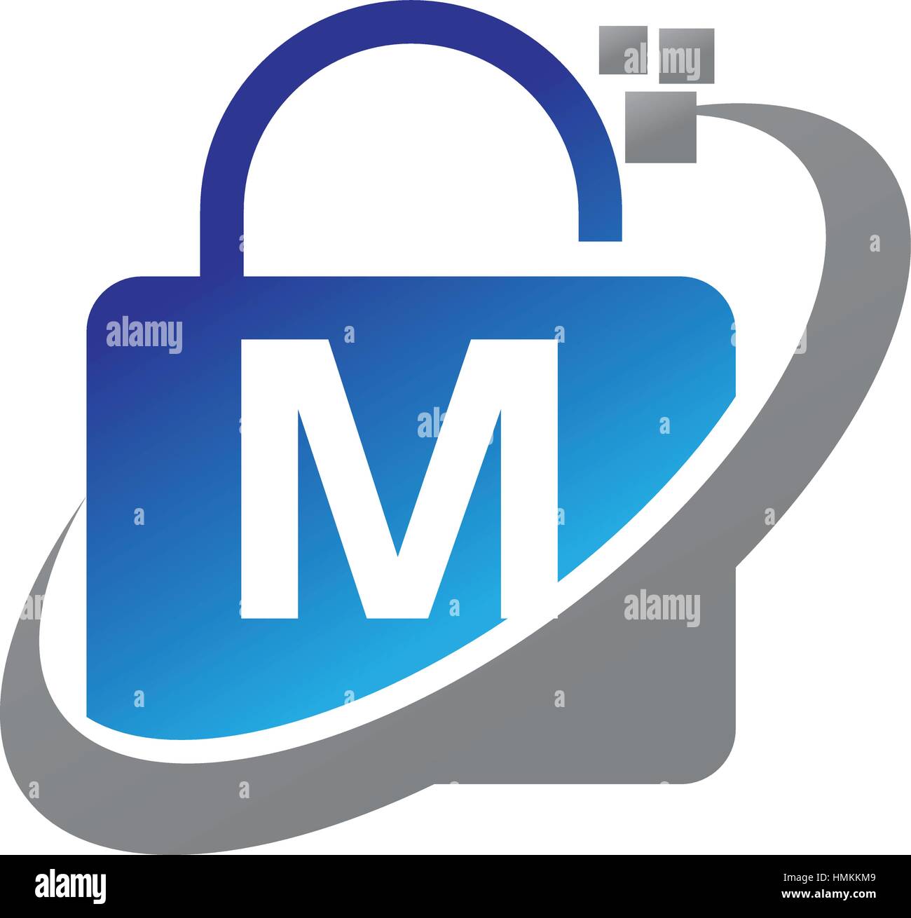 Datenschutz-Technologie erste M Stock Vektor