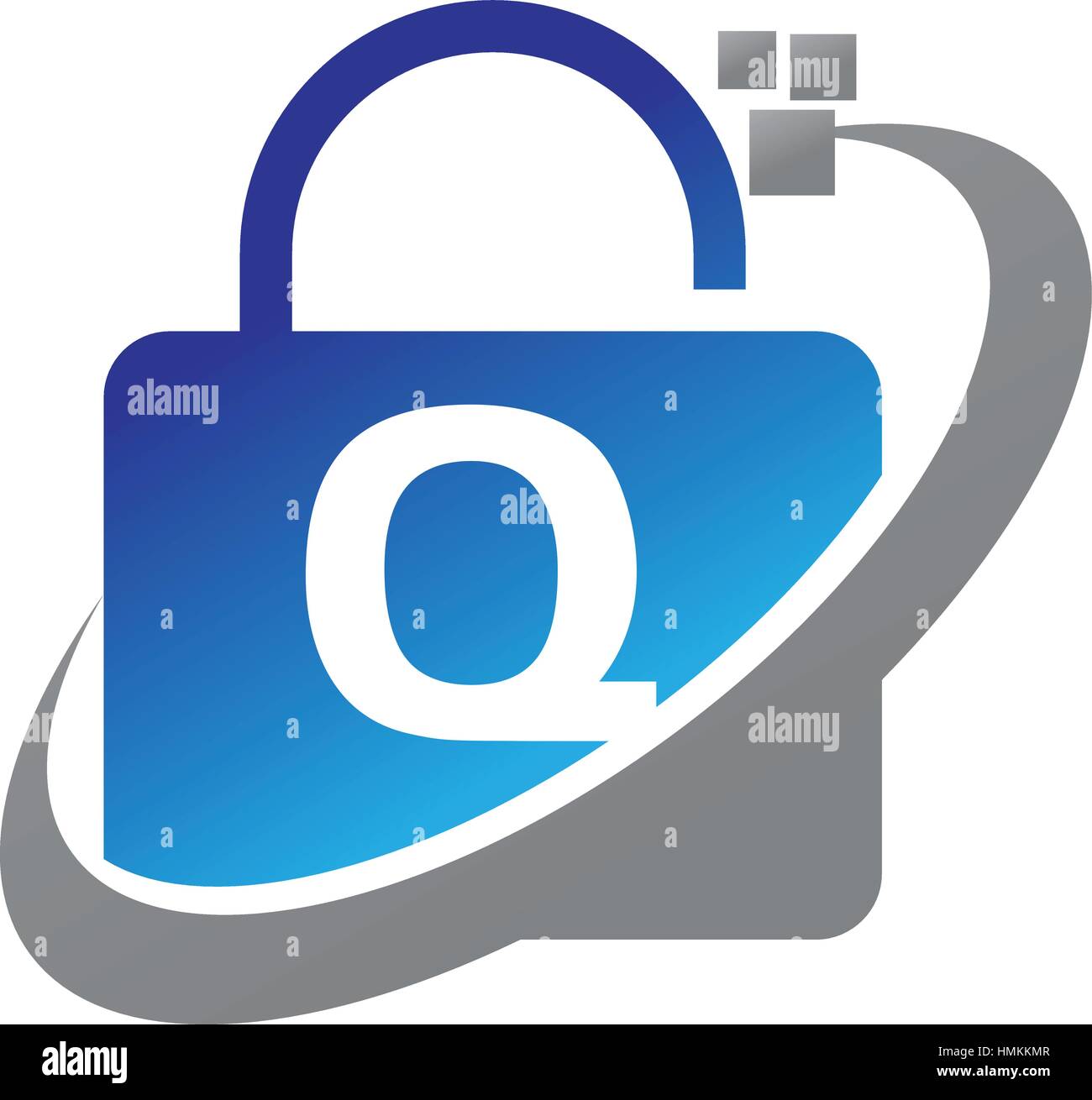Datenschutz-Technologie erste Q Stock Vektor