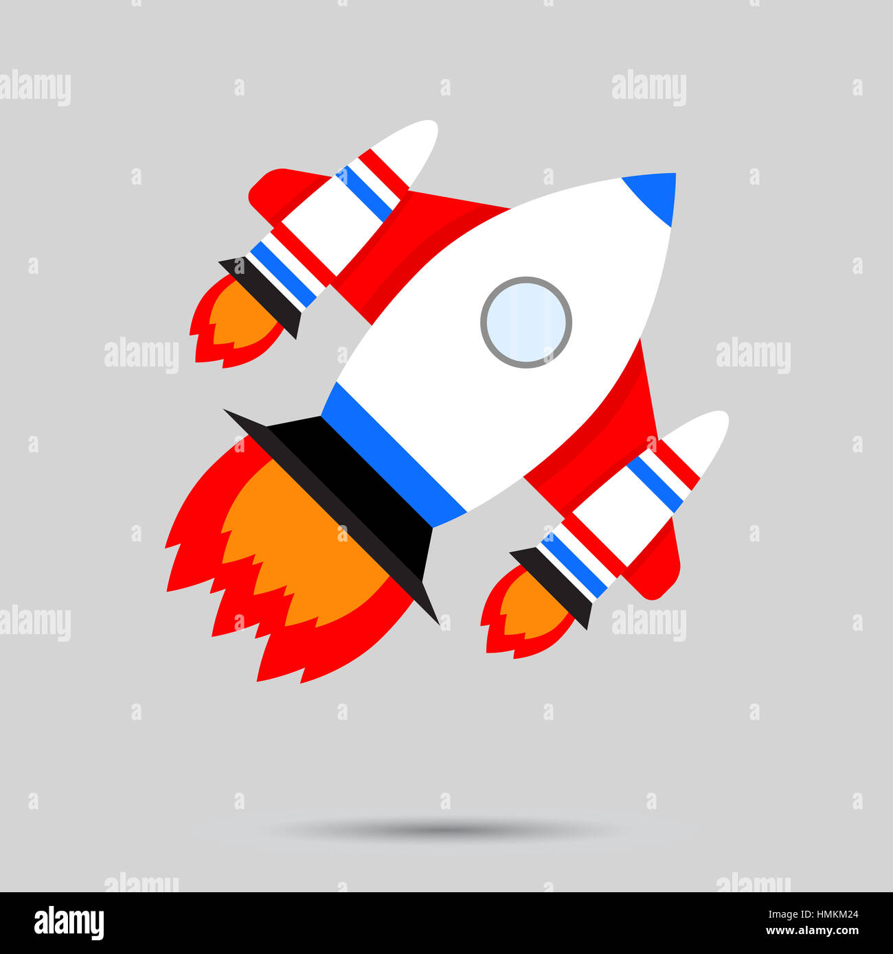 Start Raumzeiger. Business Startup Rakete Produkteinführung Abbildung Stockfoto